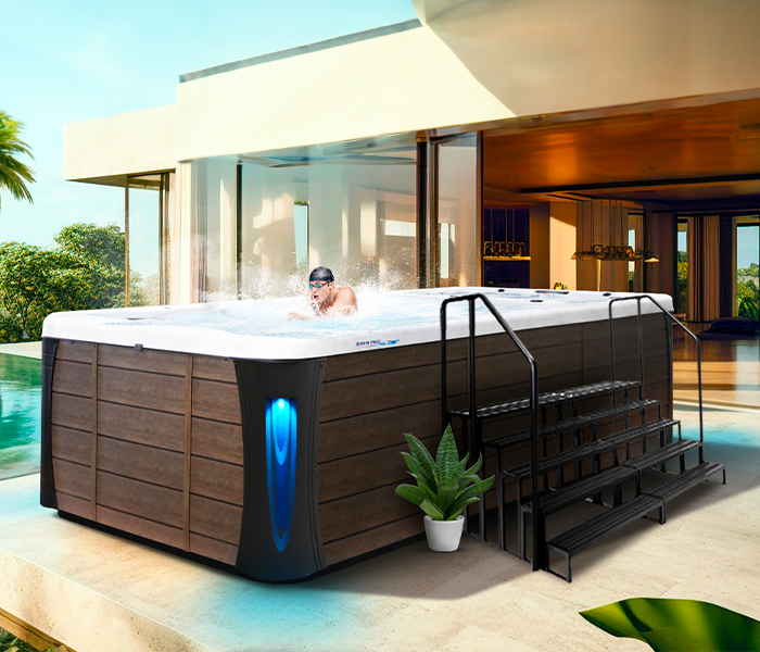 Calspas hot tub being used in a family setting - Harlingen
